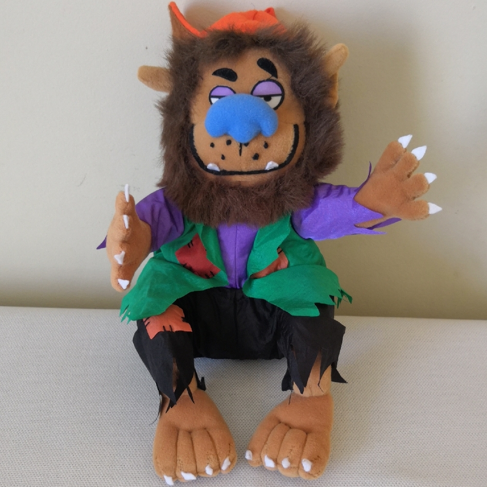 Vintage Halloween Gibson 1997 Monster Bash Werewolf Nylon Stuffed Animal